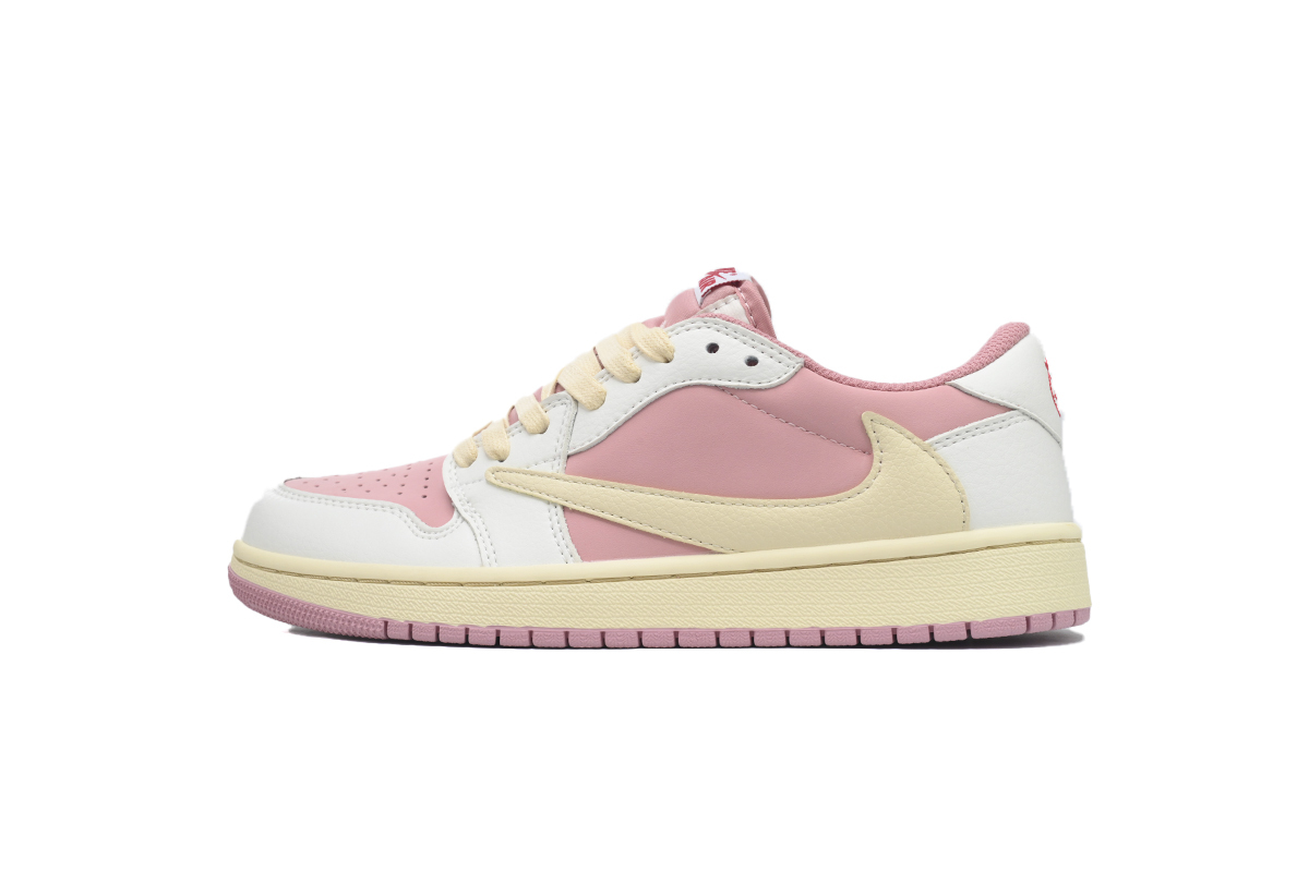 Travis Scott x Air Jordan 1 Low White Pink DM7866-600