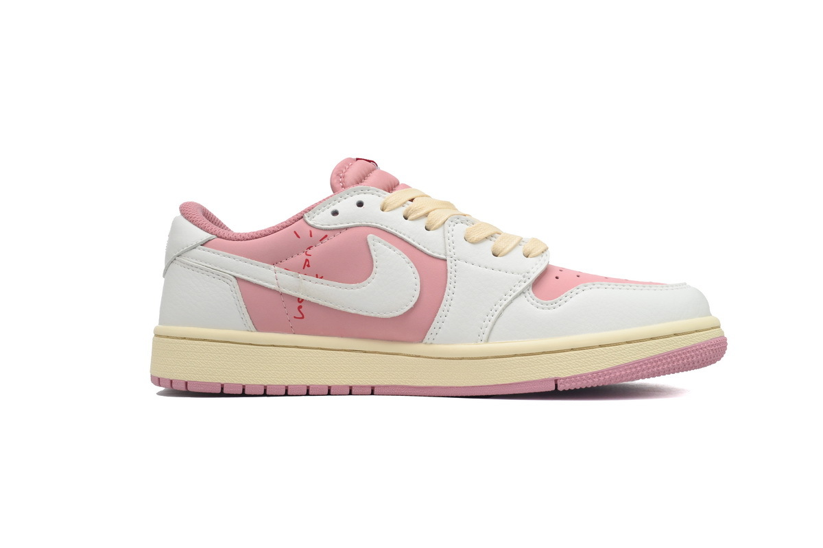 Travis Scott x Air Jordan 1 Low White Pink DM7866-600