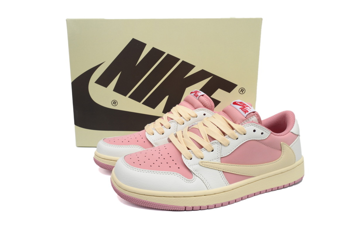 Travis Scott x Air Jordan 1 Low White Pink DM7866-600