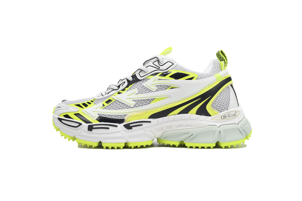 OFF-WHITE Out Of Office OOO Low Tops Fluorescent Green OMIA295F24 FAB00 10011