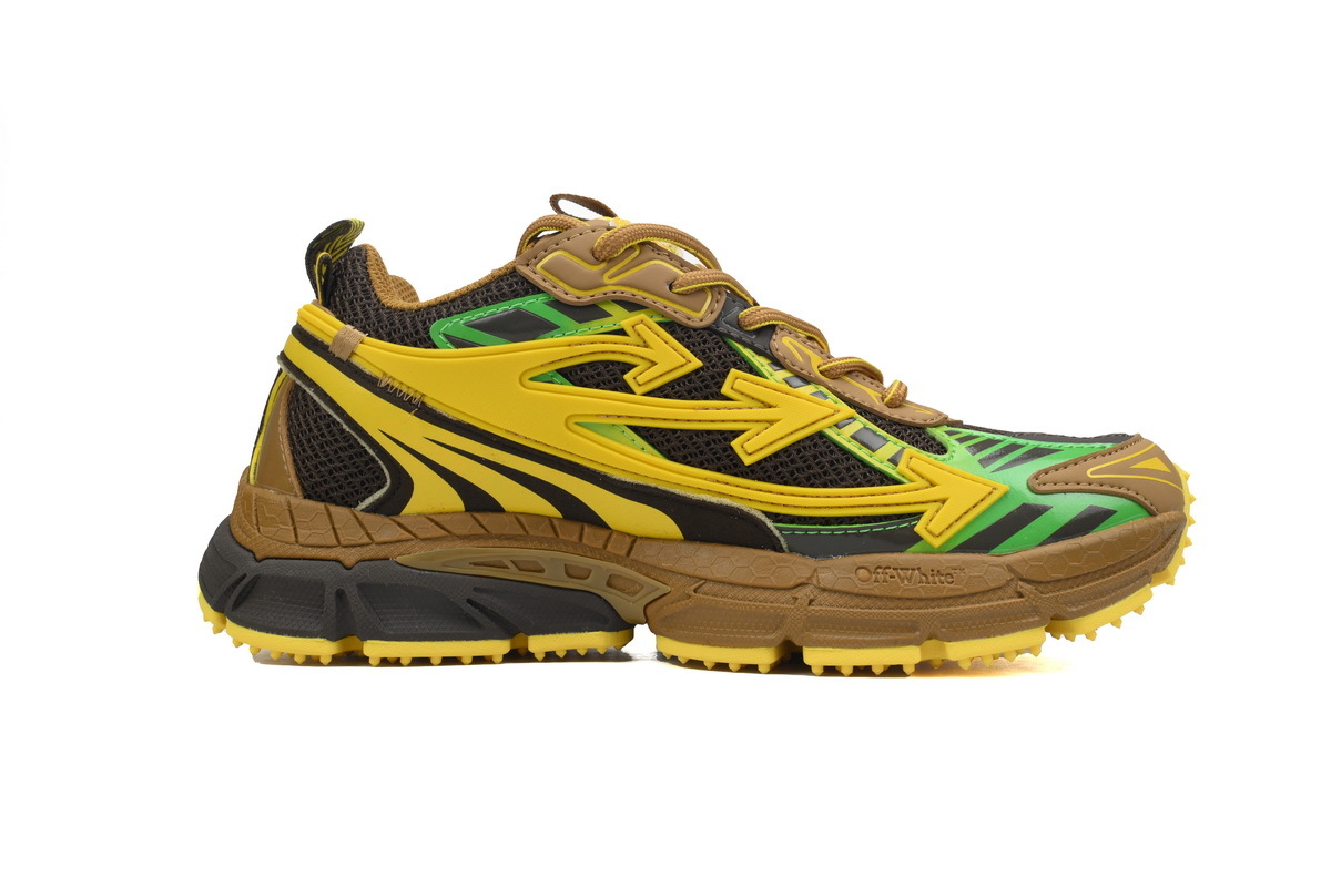 OFF-WHITE Out Of Office OOO Low Tops Yellow Black OMIA295F24 FAB00 10010