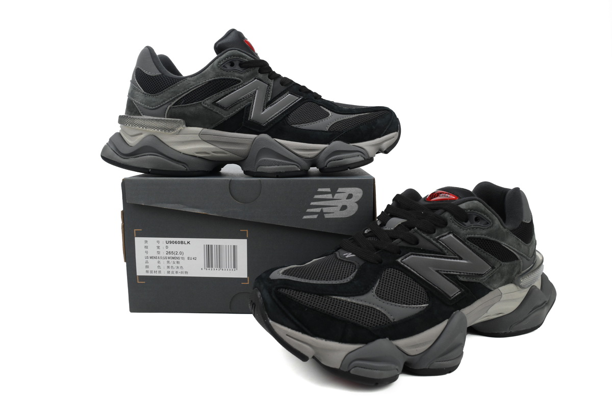 New Balance 9060 Black Castlerock Grey U9060BLK