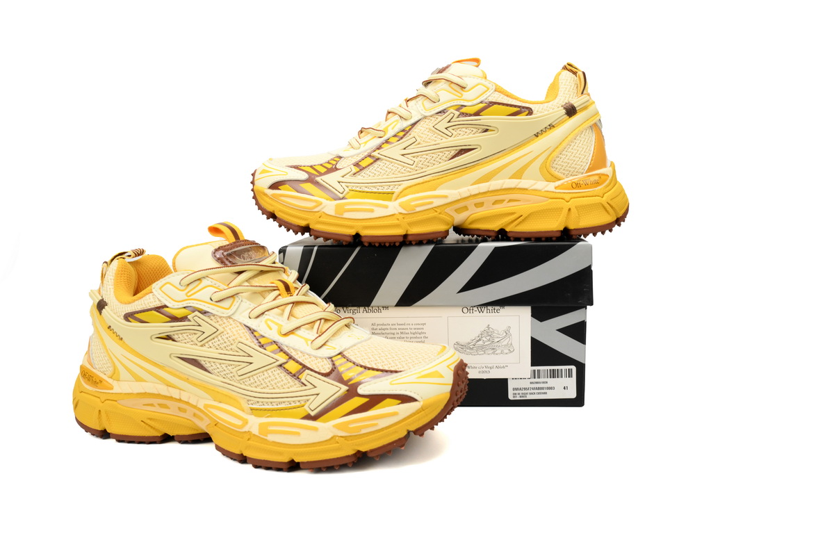 OFF-WHITE Out Of Office OOO Low Tops Yellow OIIA295F24 FAB00 10003