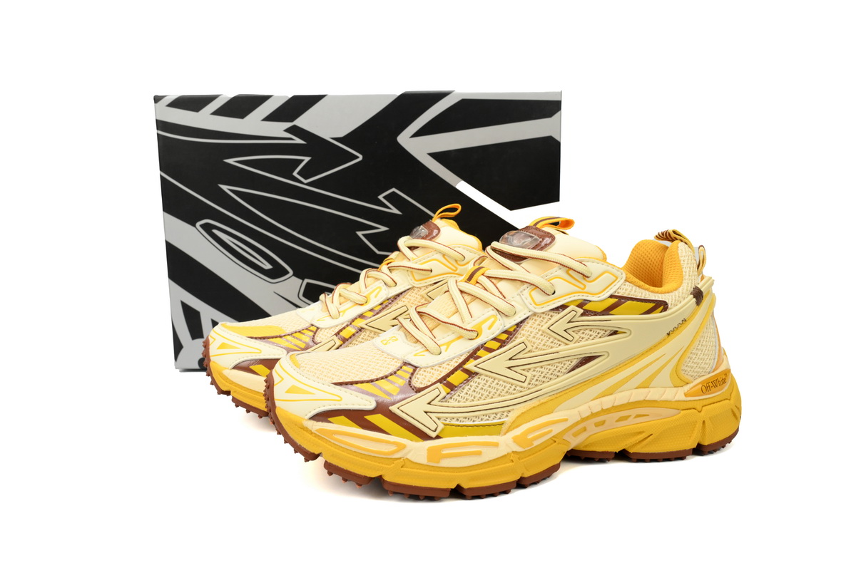 OFF-WHITE Out Of Office OOO Low Tops Yellow OIIA295F24 FAB00 10003