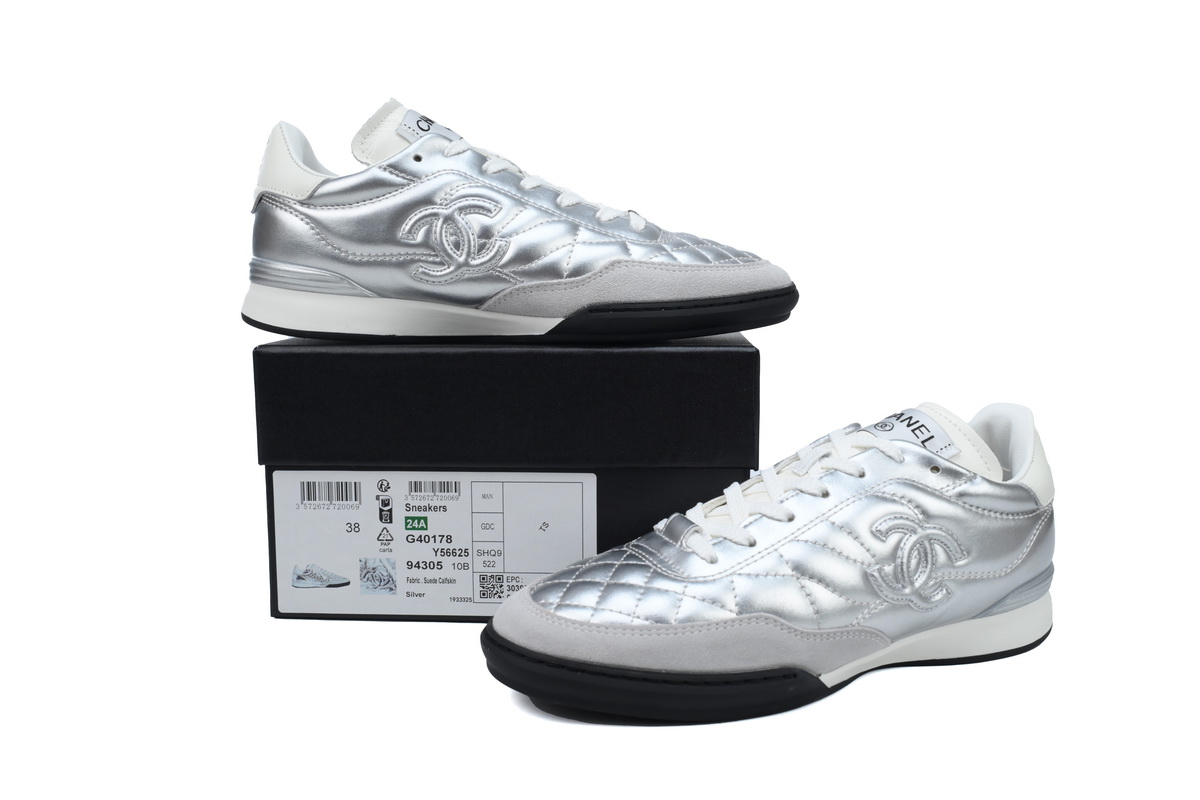 C Wmns Sneaker White Silvery