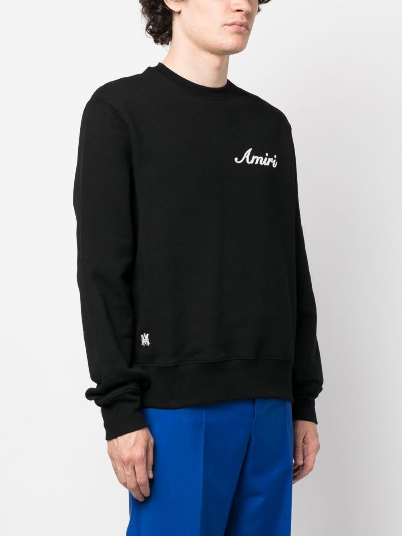 Ami Logo-Embroidered Cotton Sweatshirt