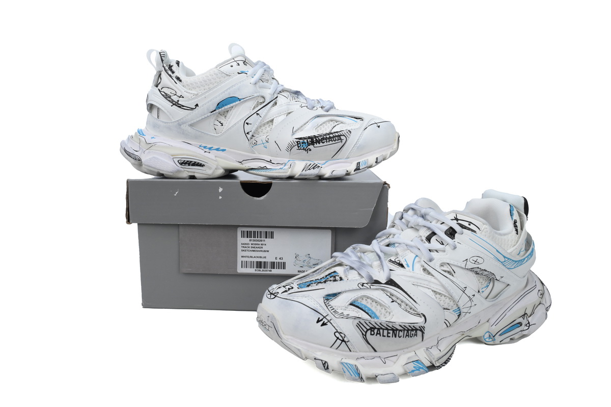 Balenciaga Track Sneaker White Blue 542023 W3SRA 9014
