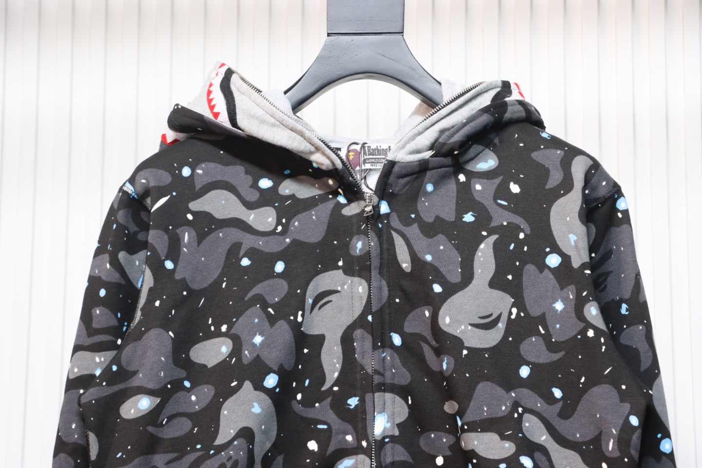 BAPE Space Camo Shark Full Zip Hoodie Black