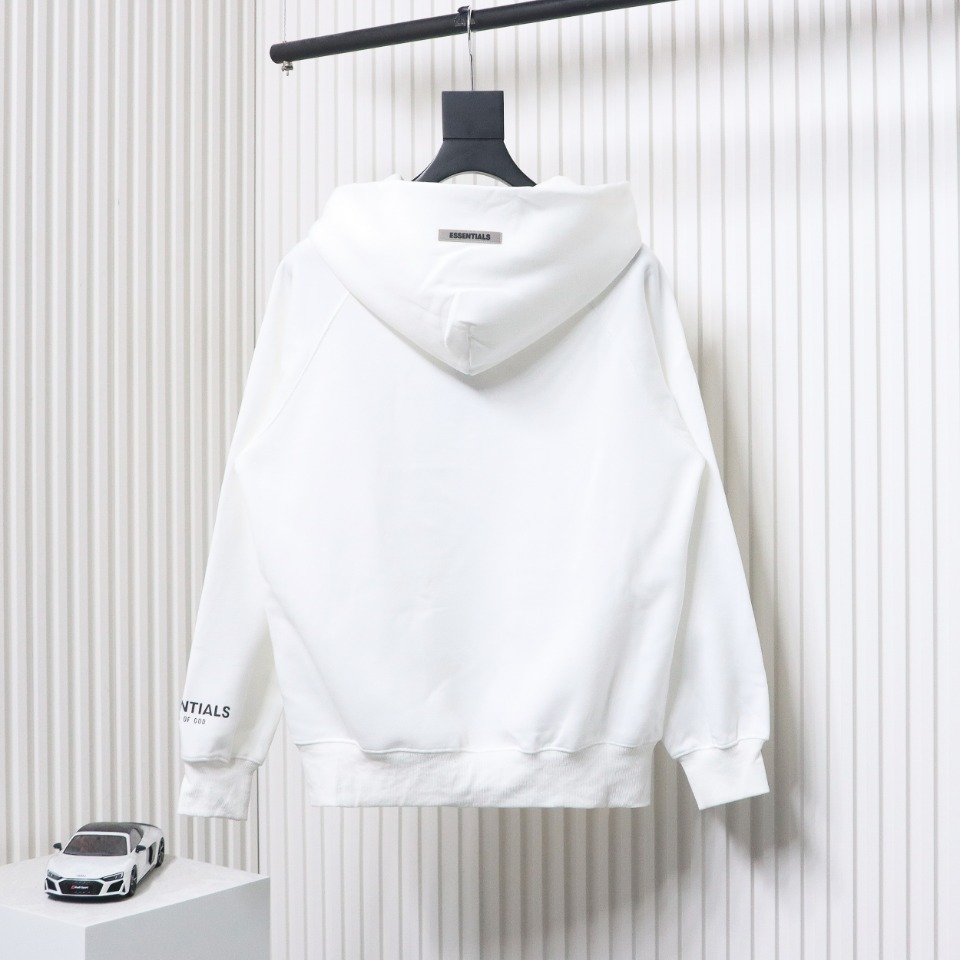 Fear of God Essentials Pullover Hoodie Applique Logo White
