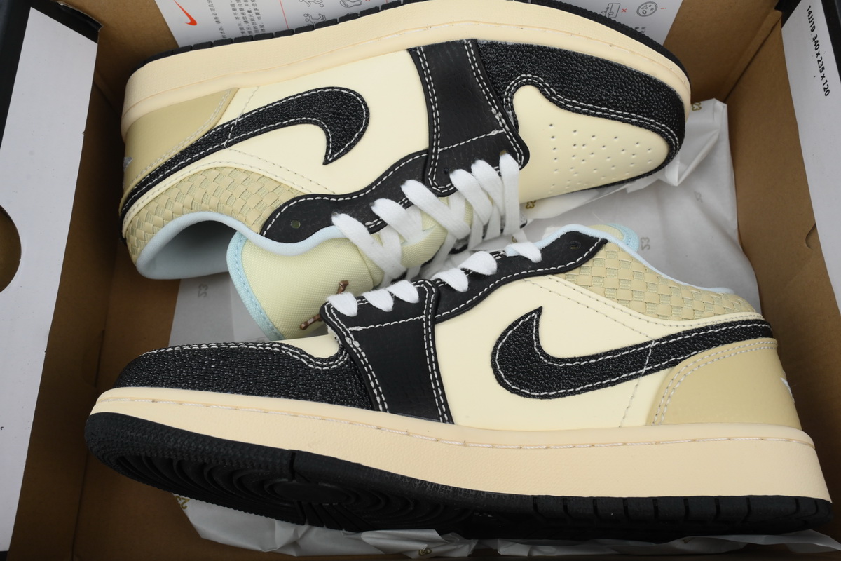 Jordan 1 Low SE Coconut Milk Black Muslin HQ3437-101