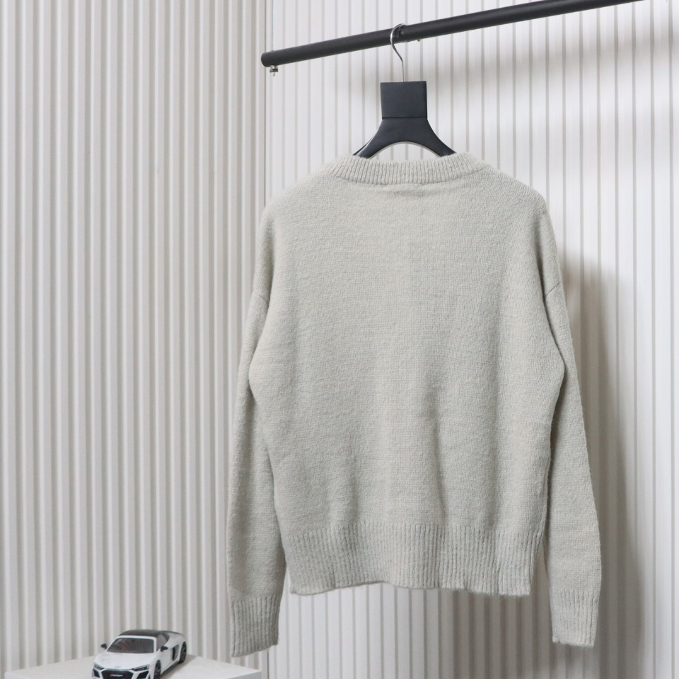 AMI Paris Ami de Coeur Cardigan Grey