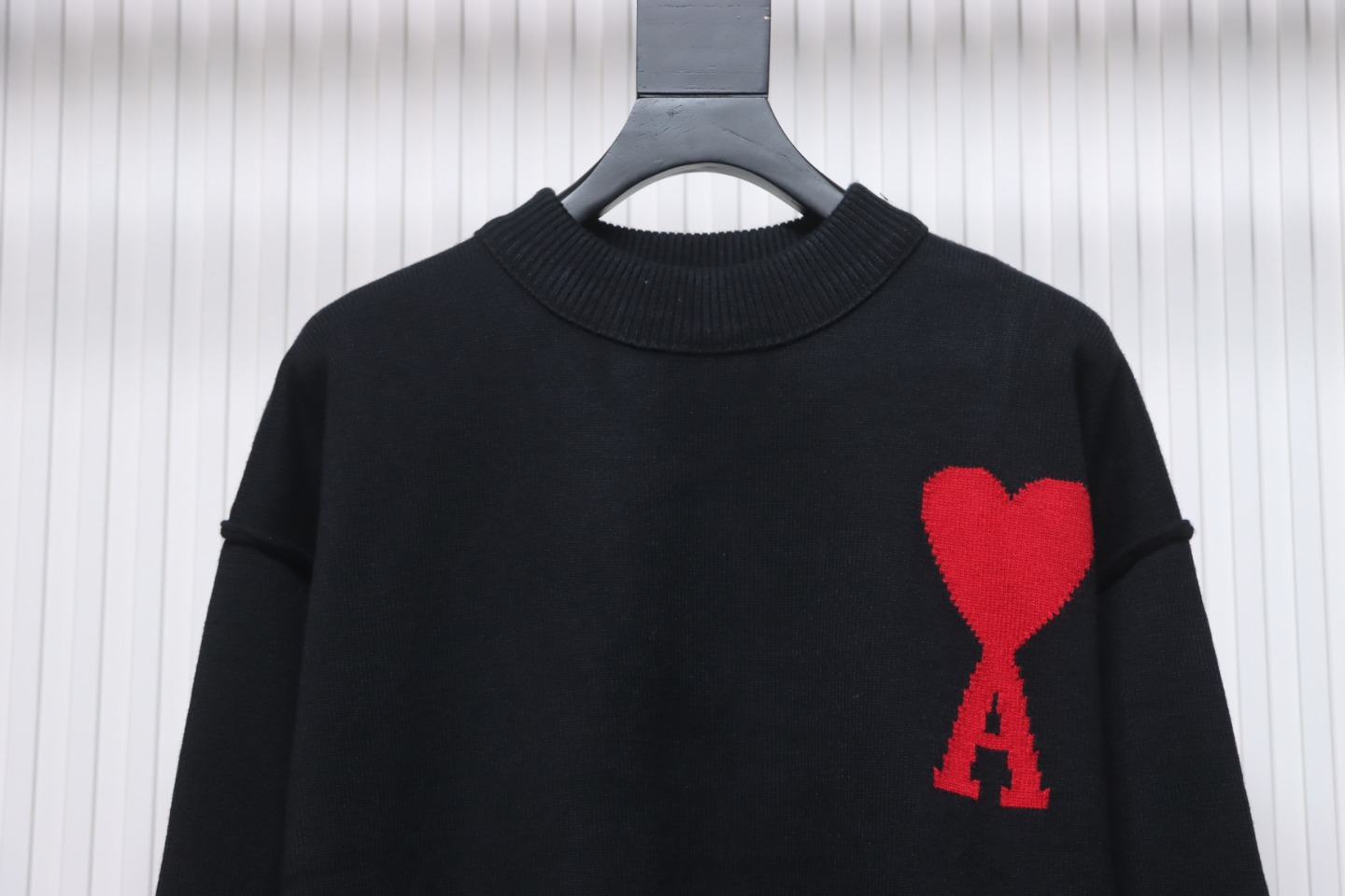 AMI Paris Ami de Coeur Sweater Black