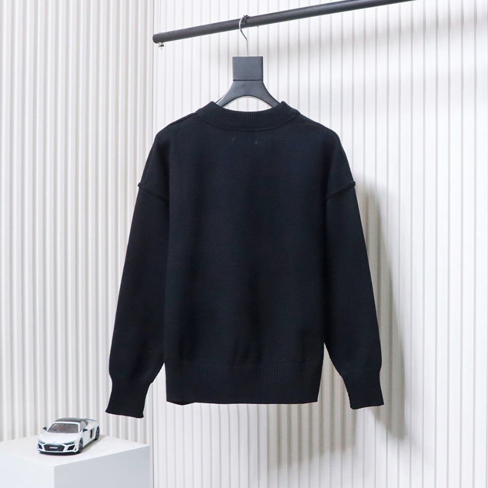 AMI Paris Ami de Coeur Sweater Black