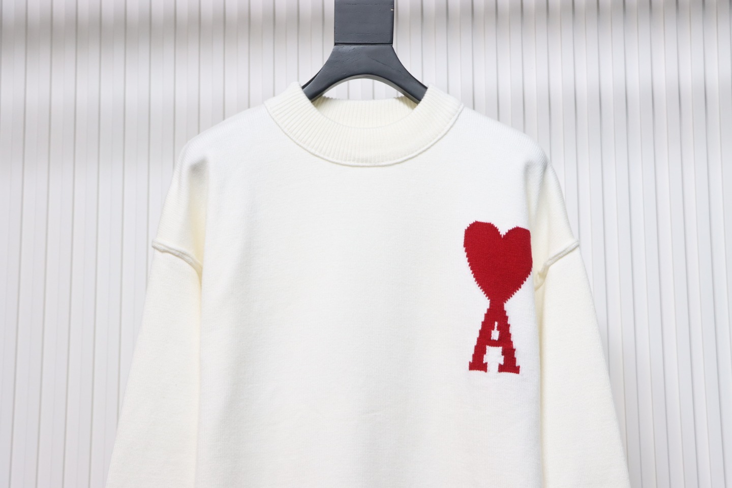 AMI Paris Ami de Coeur Sweater White