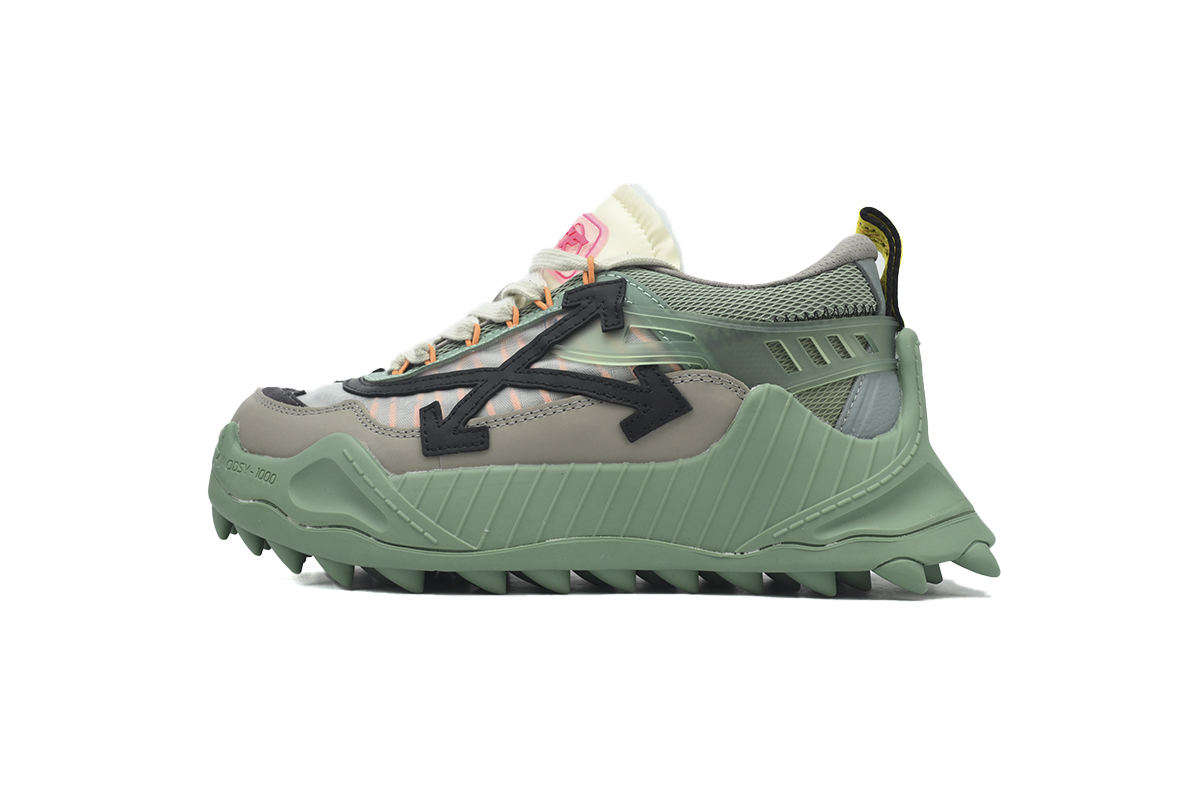 OFF-WHITE Out Of Office OOO Low Tops Mung Bean Ash OMIA139F 22FAB00 15110