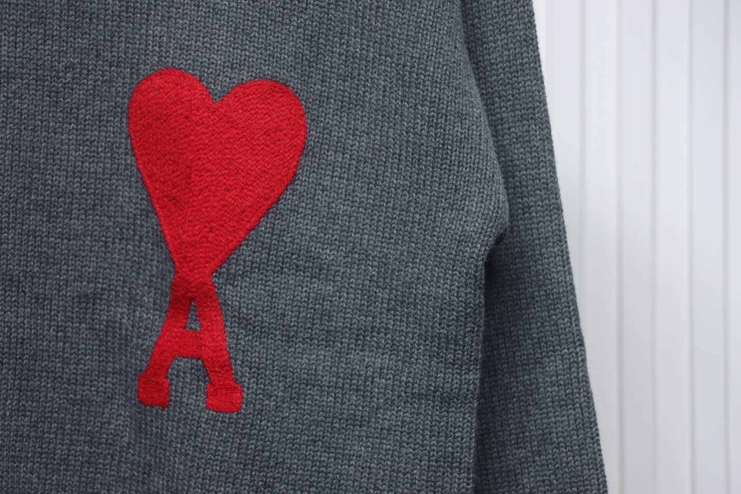 AMI Paris Ami de Coeur Sweater Grey