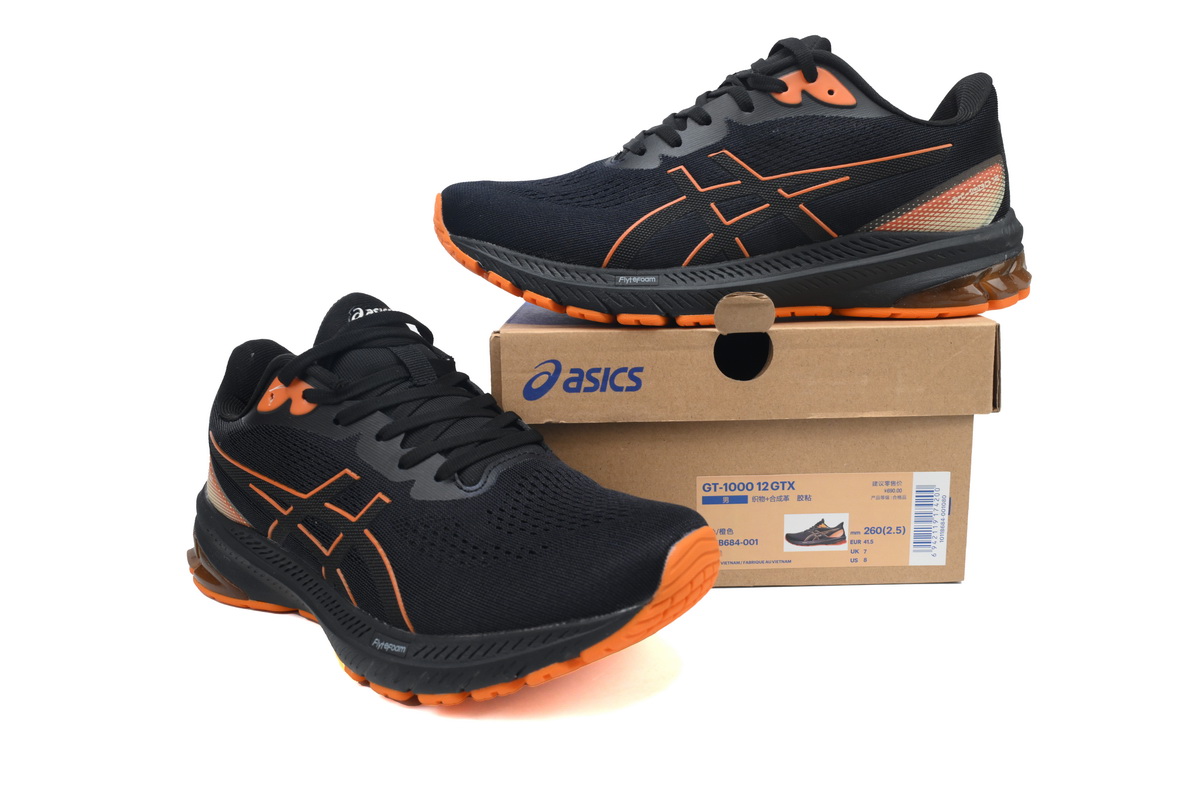 ASICS GT-1000 12 GTX Black Bright Orange 1011B684-001