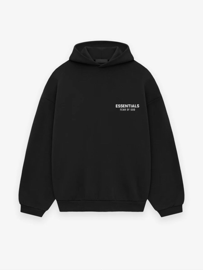 Fear of God Essentials Logo Hoodie Black