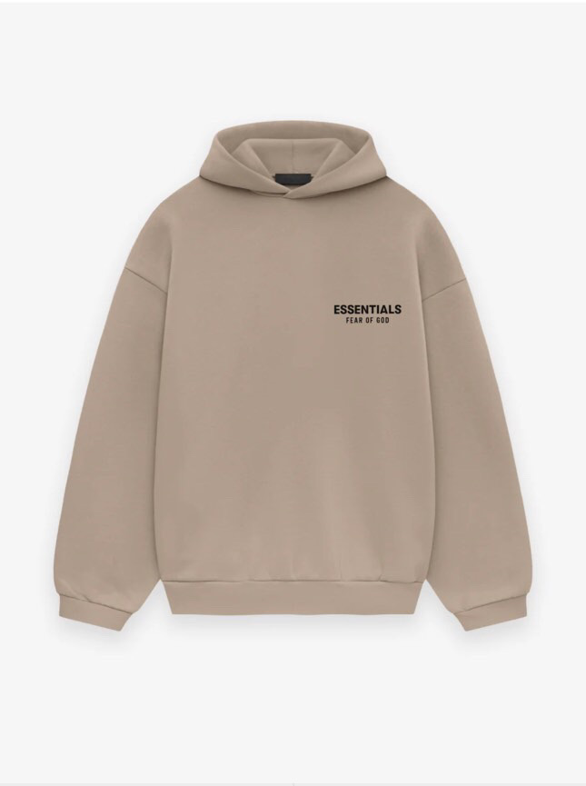 Fear of God Essentials Logo Hoodie Camel Brown