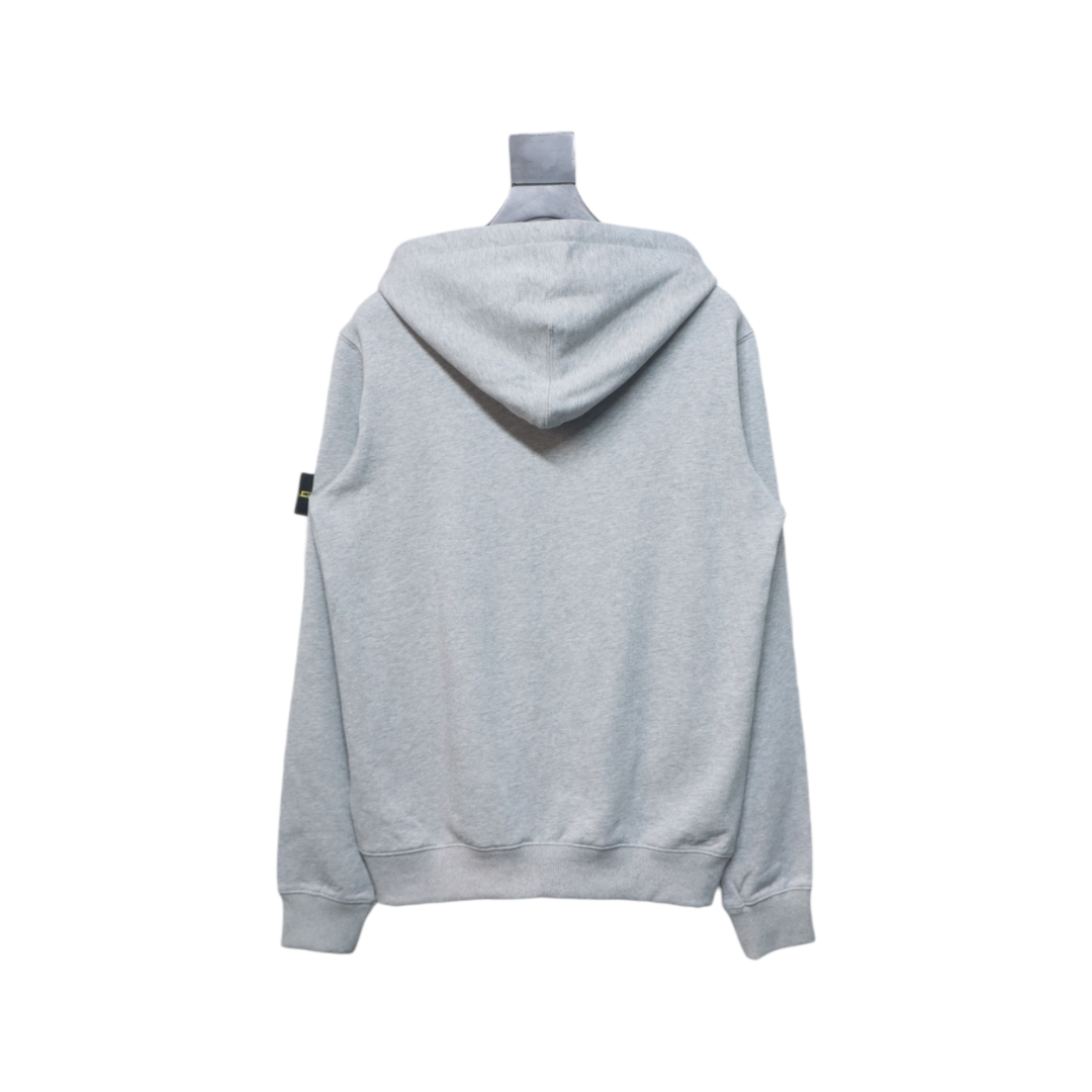 Stone Island Compass-badge Zipped Hoodie Grey