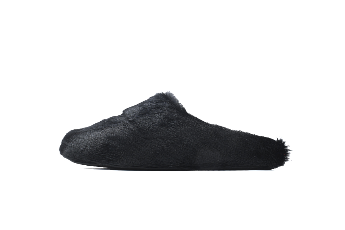 Marni Furry Slide Black