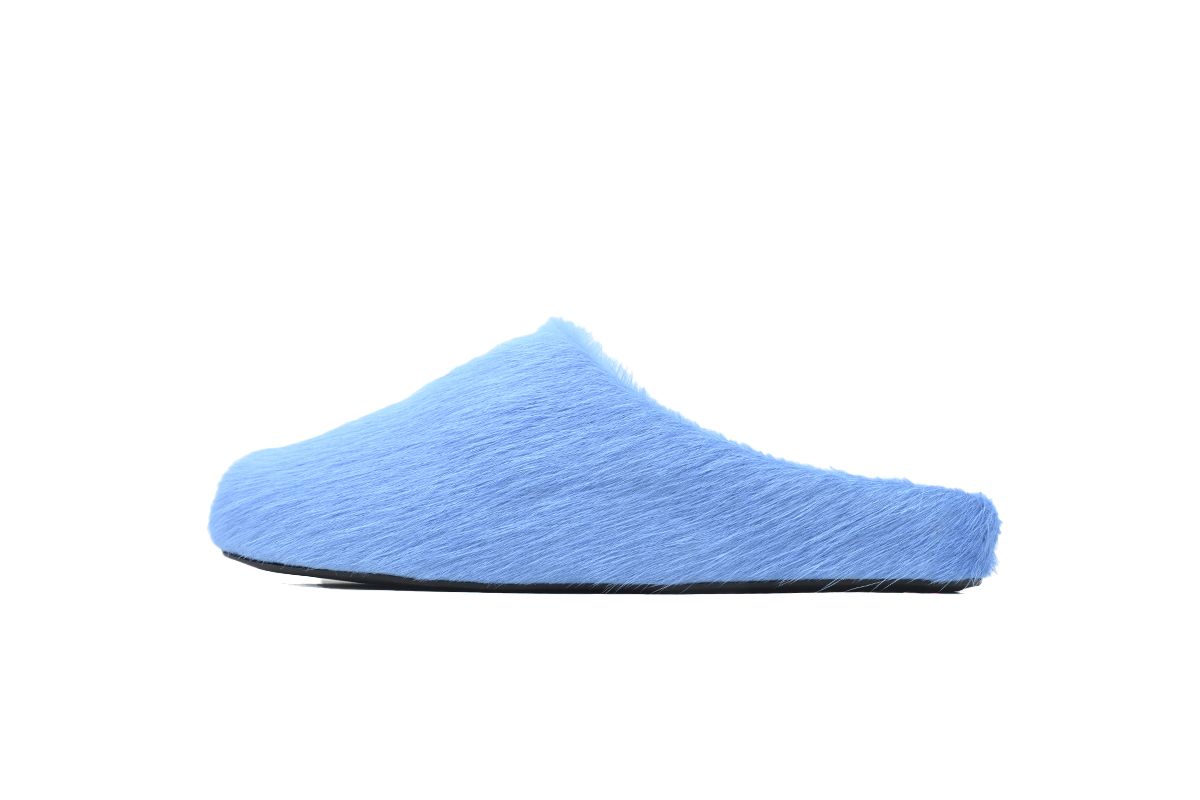 Marni Furry Slide Dark Blue
