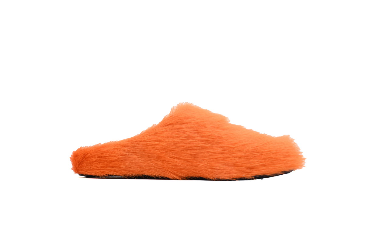 Marni Furry Slide Dark Orange