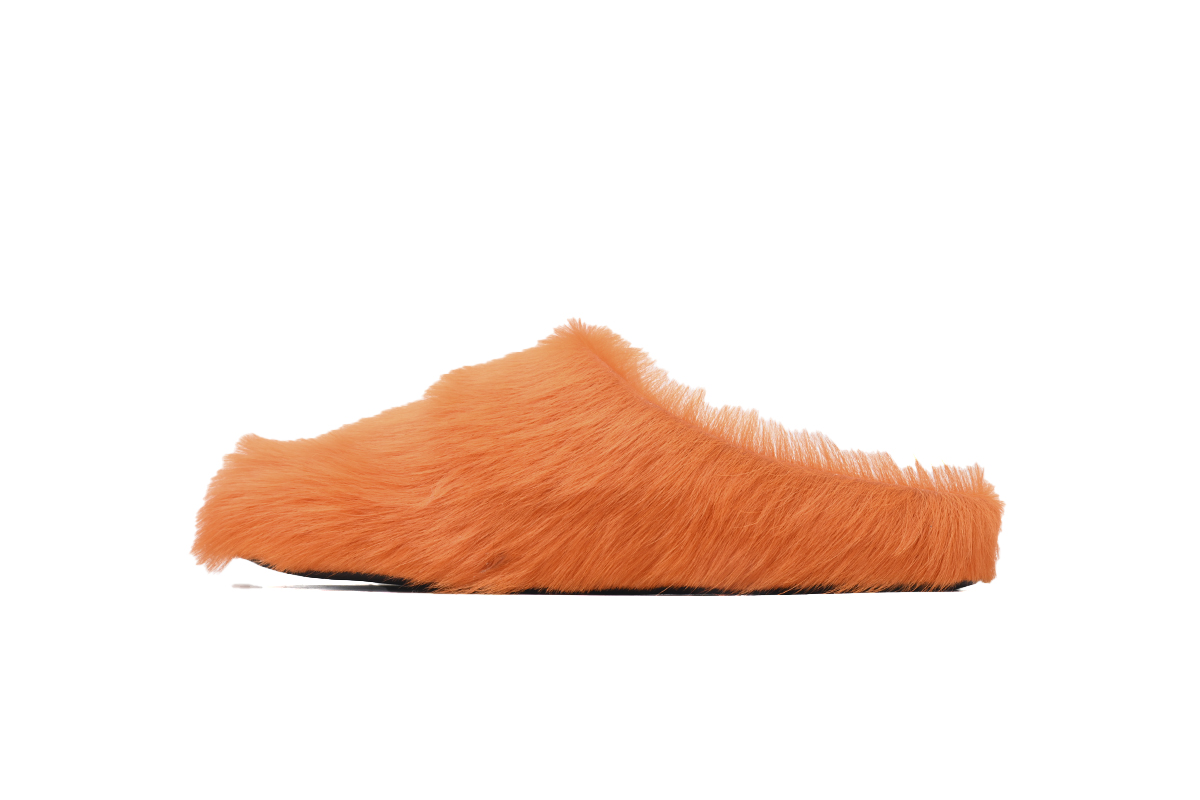 Marni Furry Slide Dark Orange