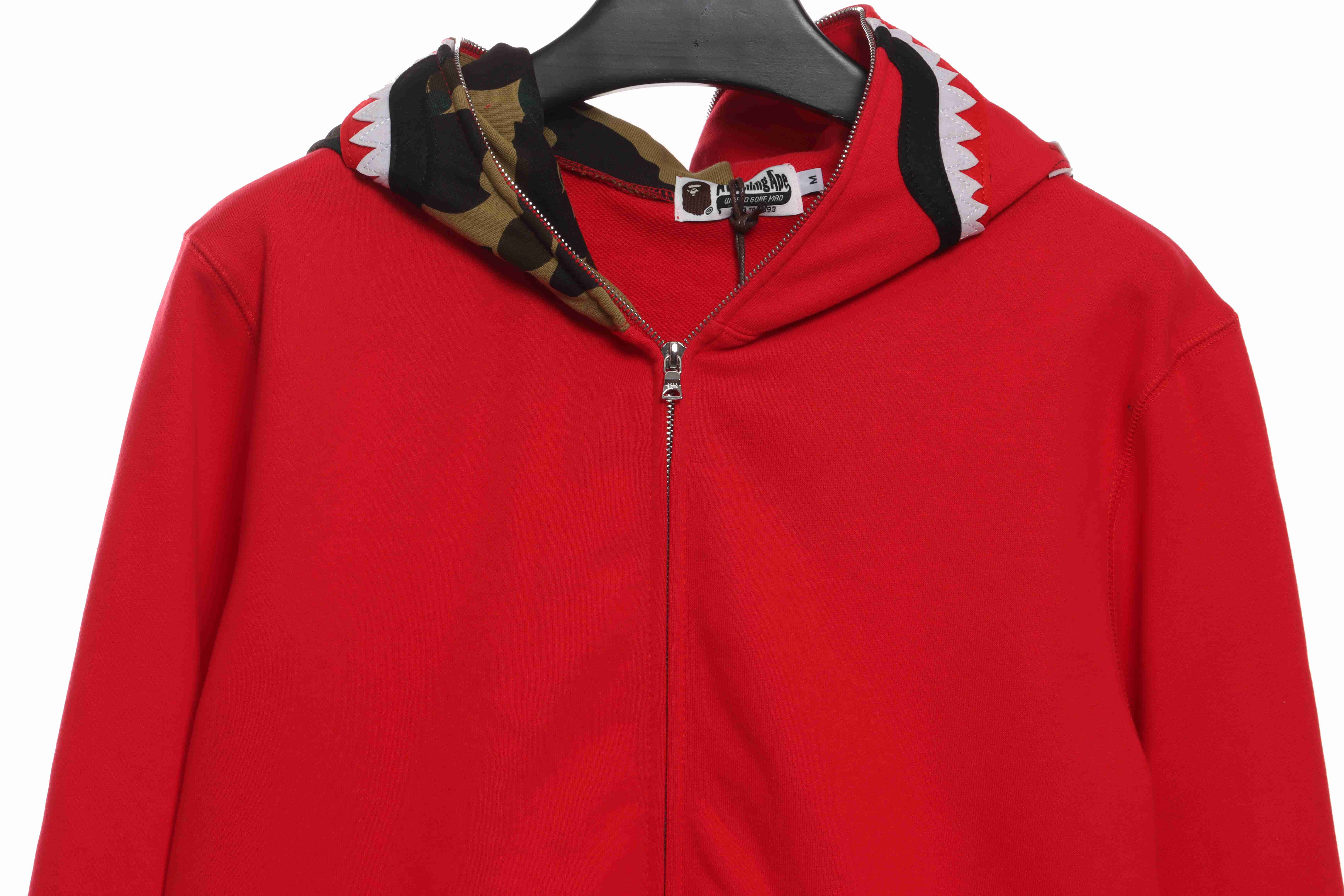BAPE Color Camo Shark Full Zip Hoodie Red