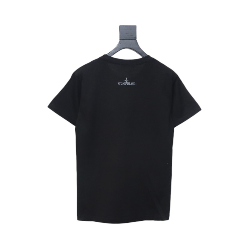 Stone Island Logo T-shirt Black White