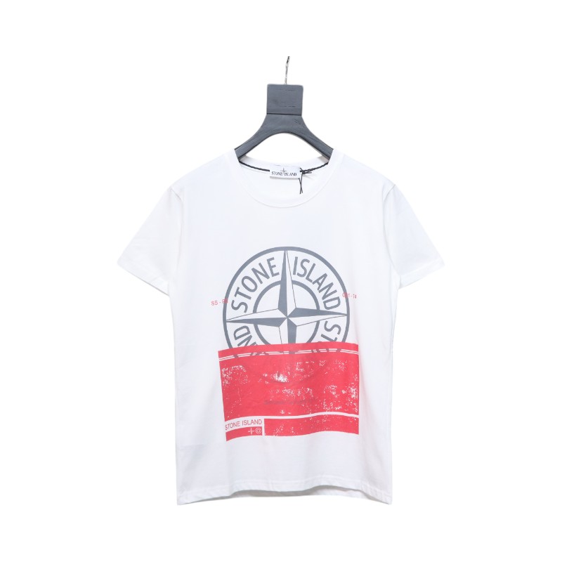 Stone Island Logo T-shirt Black White