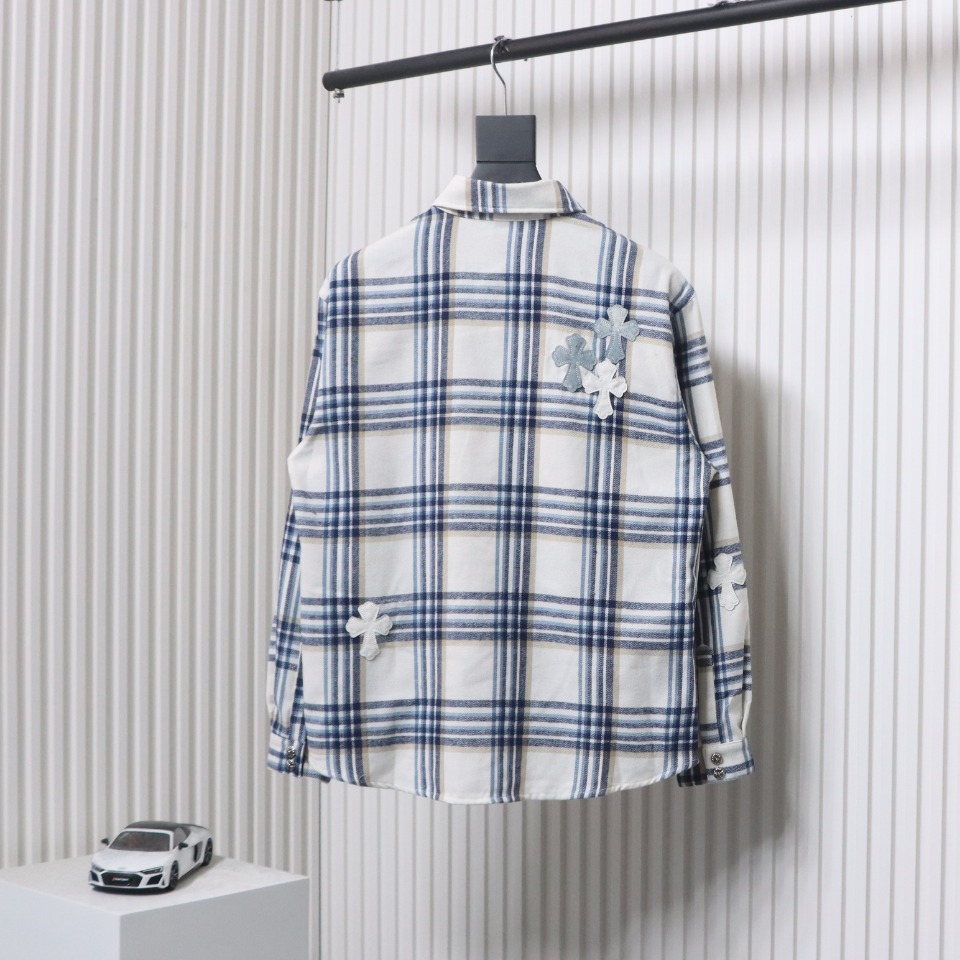 Chrome Hearts CH Flannel White Blue