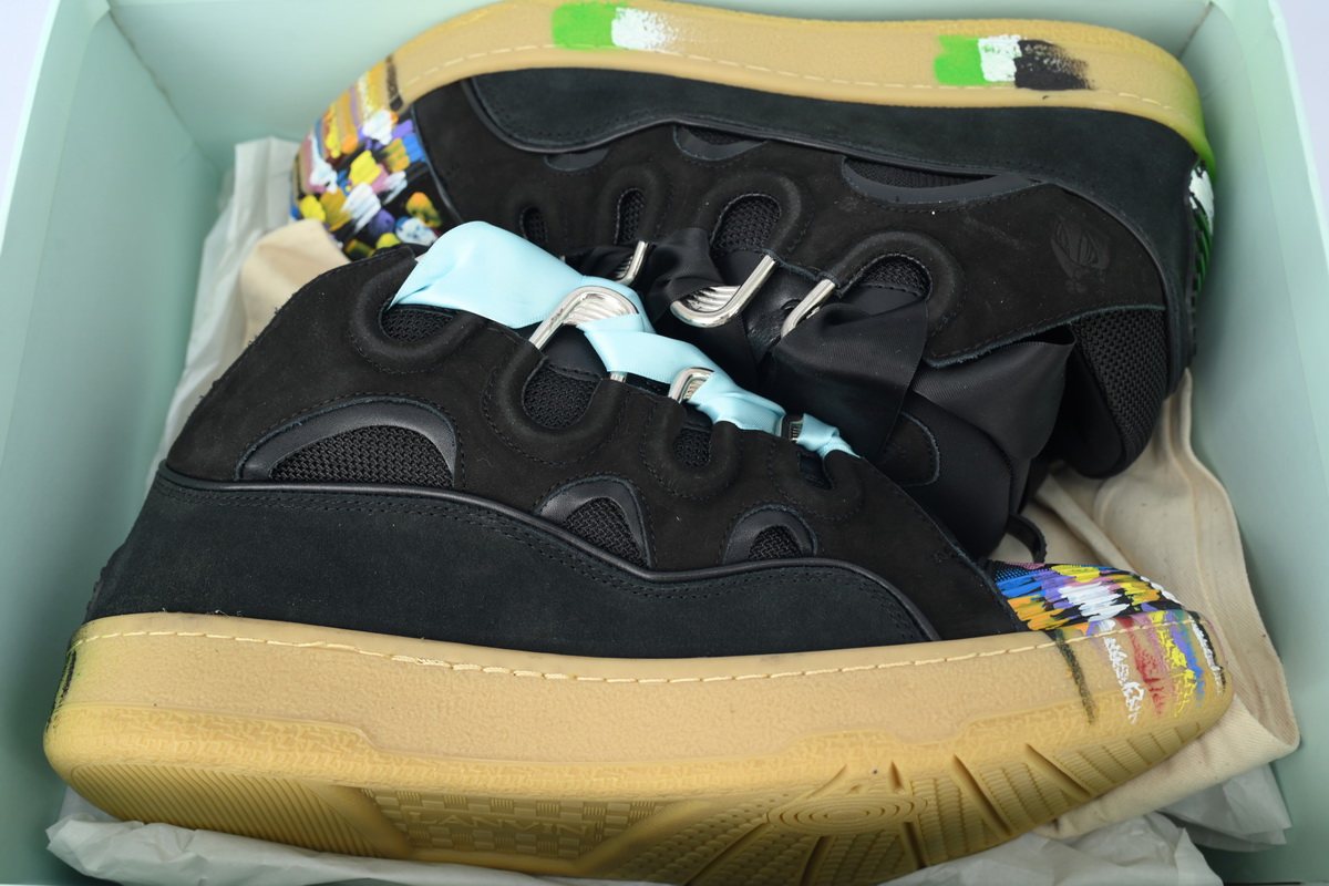 Gallery Dept. x Lanvin Curb Sneakers Paint Drip Black