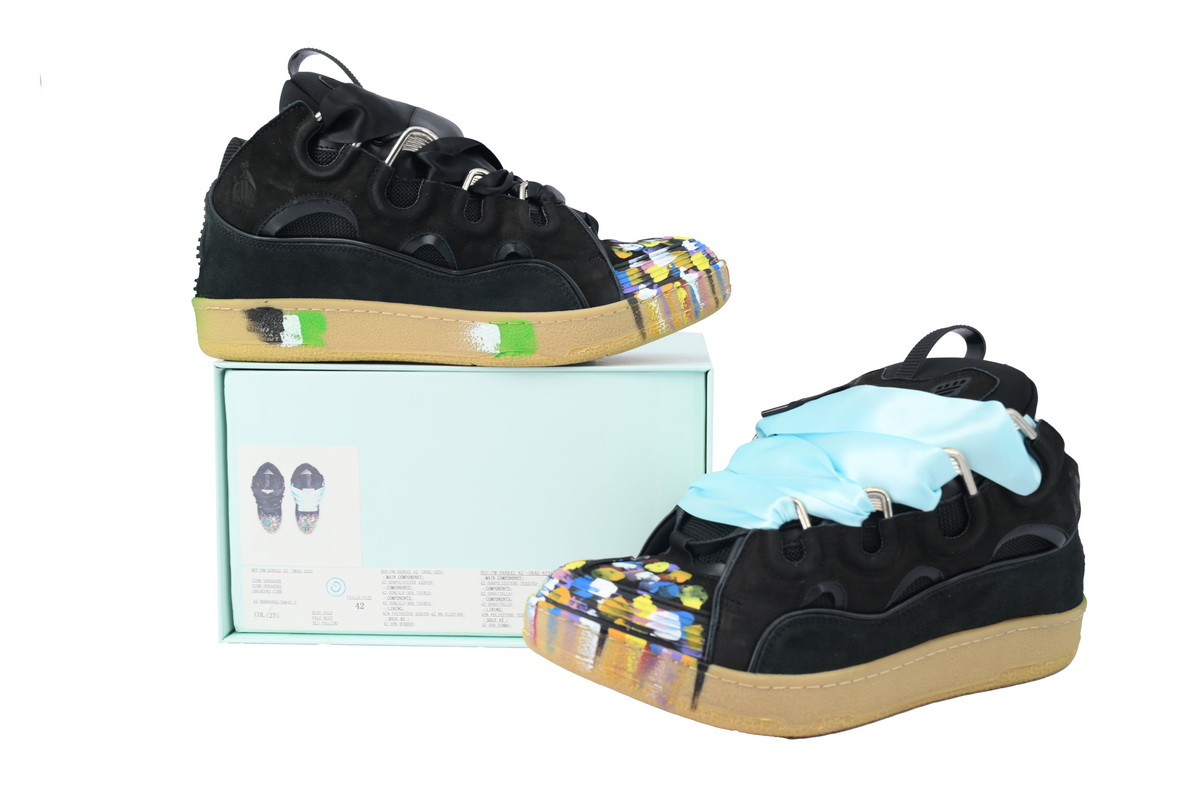 Gallery Dept. x Lanvin Curb Sneakers Paint Drip Black