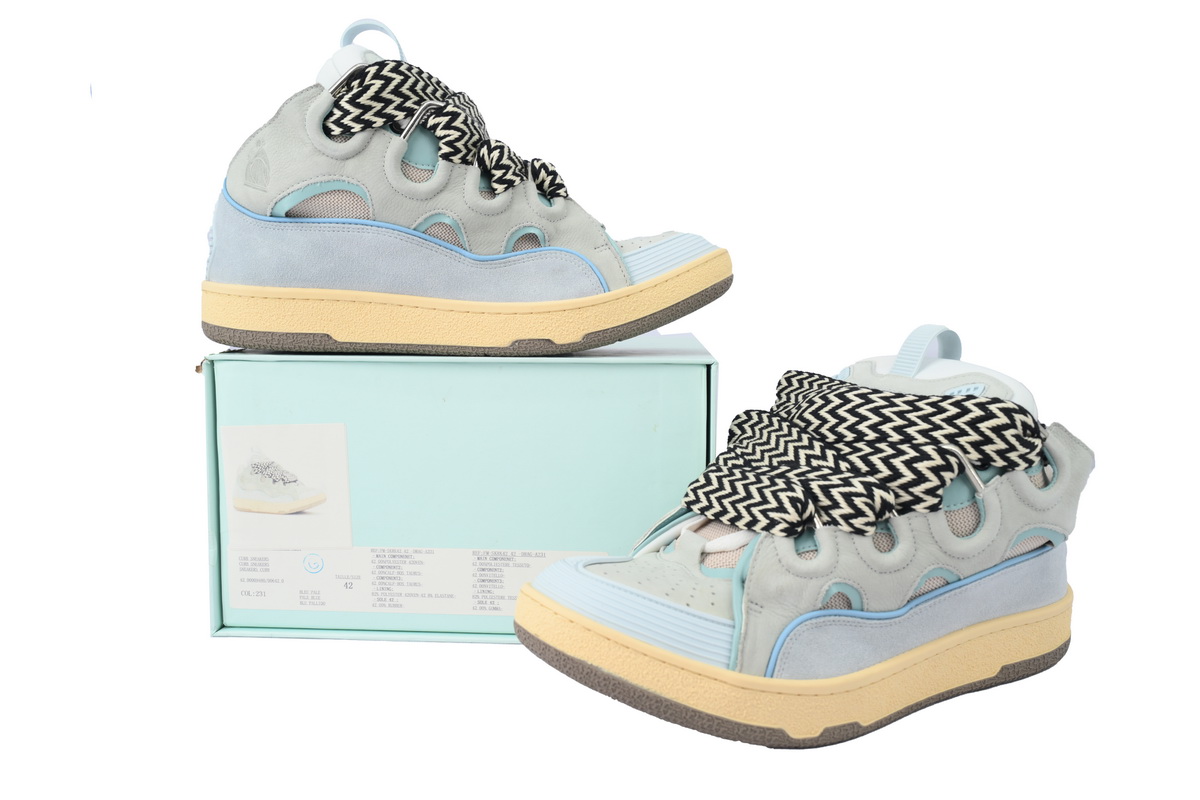 Lanvin Leather Curb Light Blue Gum