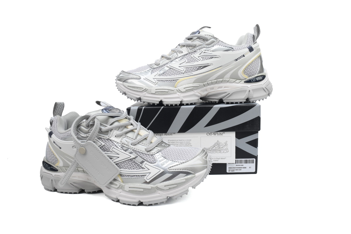 OFF-WHITE Be Right Back Gray Silver OMIA295C99FAB0010972