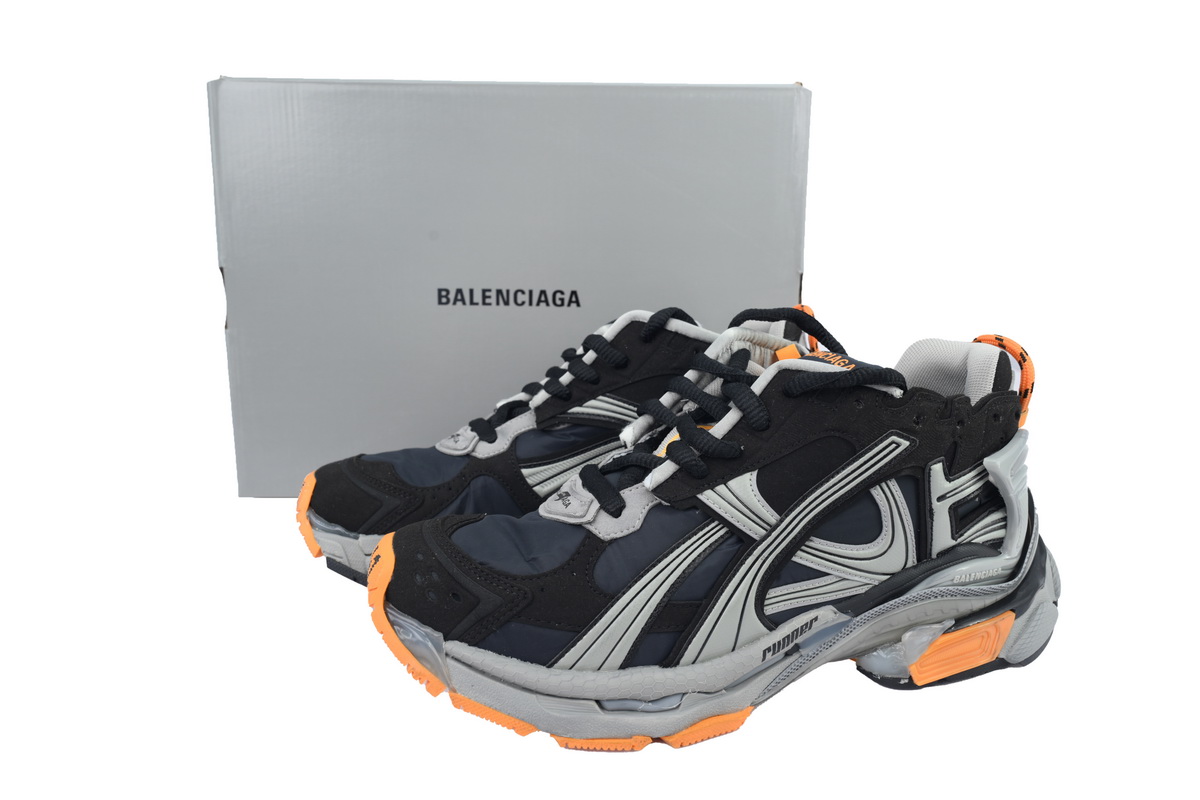 Balenciaga Runner Worn-Out Black Fluo Orange 772774 W3RNY 1878
