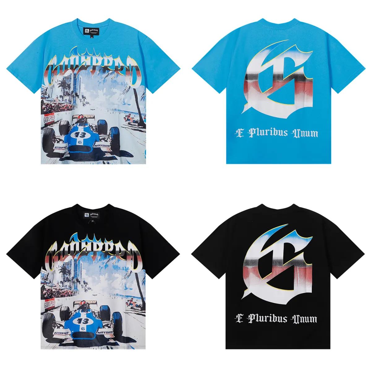 Godspeed Racing T-shirt Blue Black