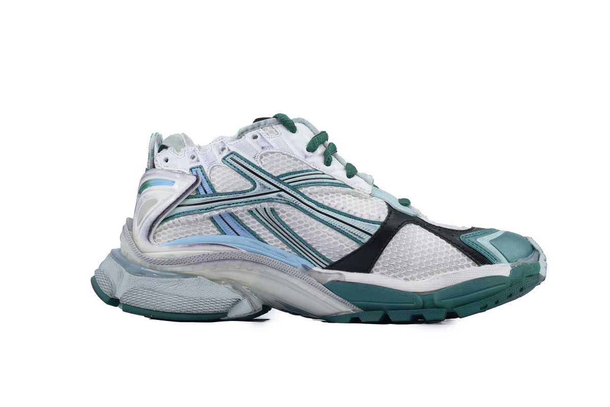 Balenciaga Runner White Green Blue 772767 W3RMU 9034