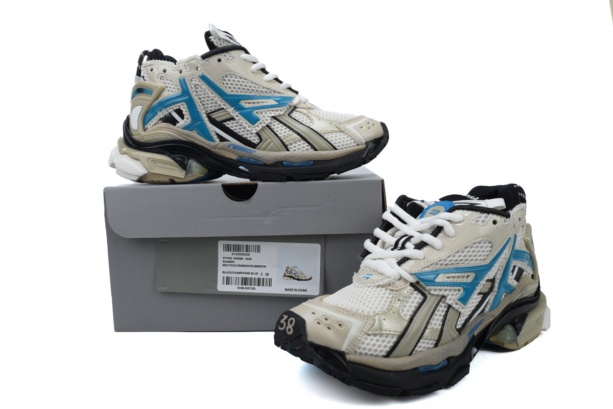 Balenciaga Runner Beige Grey Blue 677403 W0RB6 2028