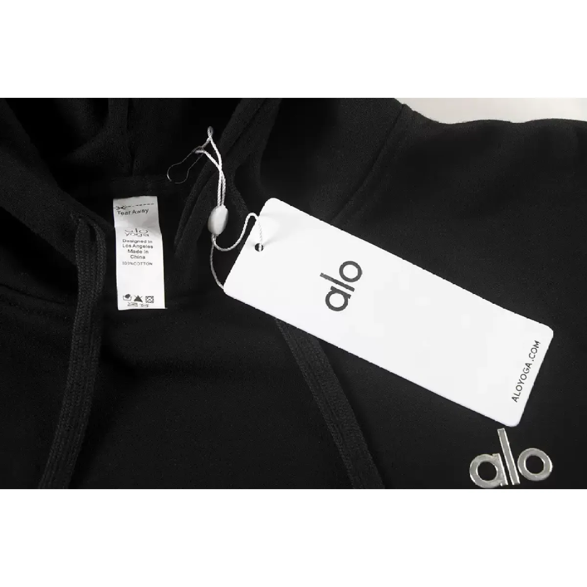 Alo Yoga Accolade Full Zip Hoodie Black Grey