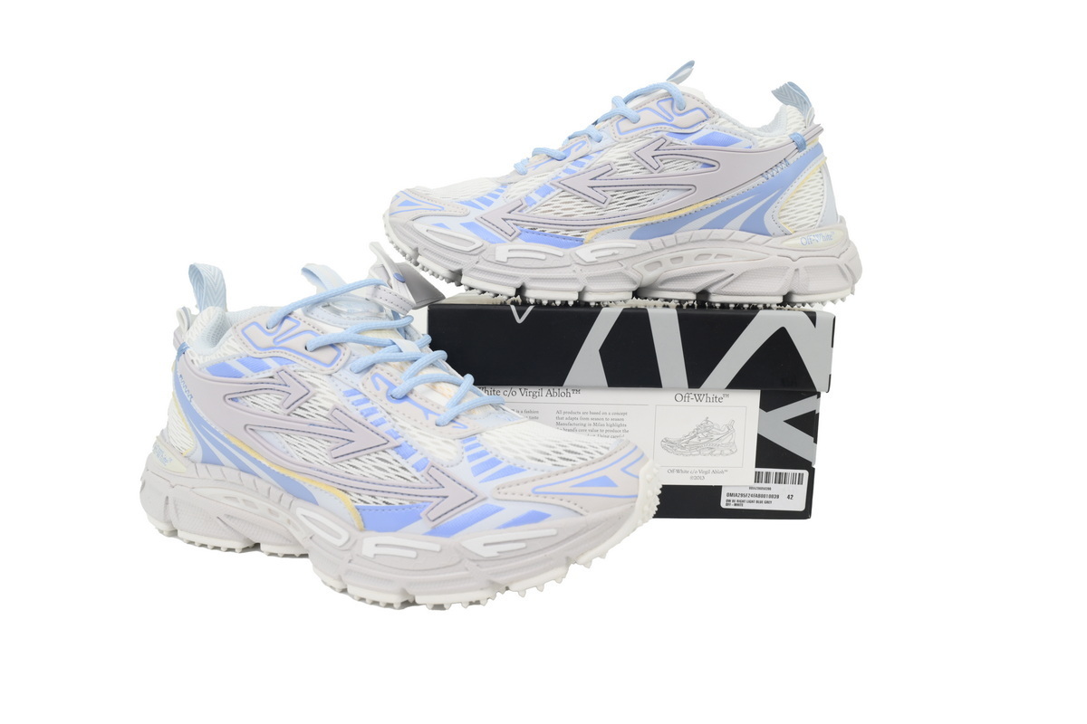OFF-WHITE Out Of Office OOO Low Tops Blue OMIA295F24 FAB00 10039