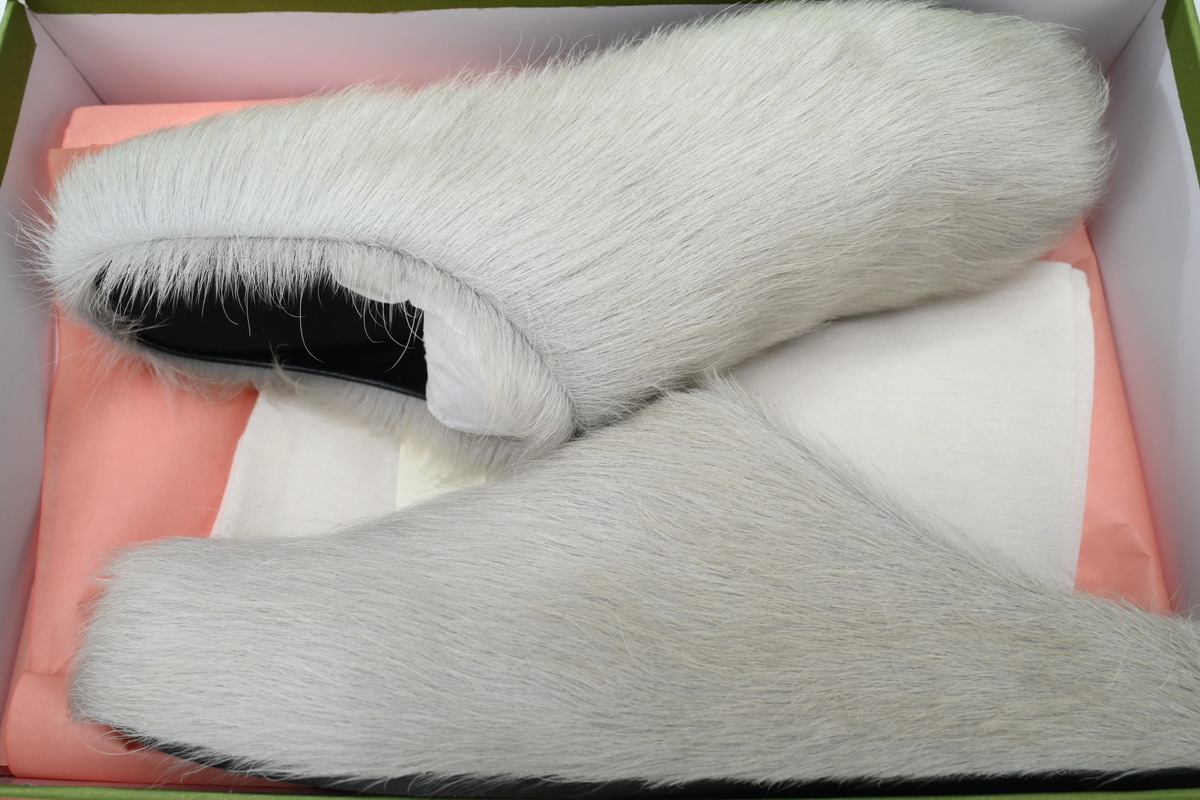 Marni Furry Slide Grey