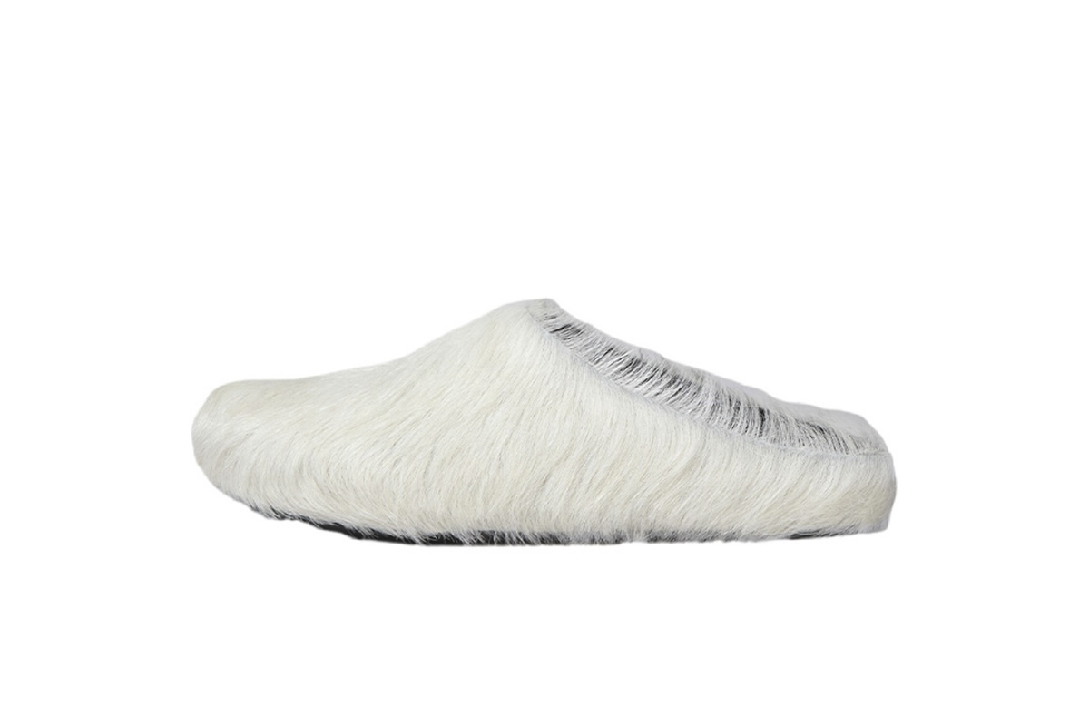 Marni Furry Slide white